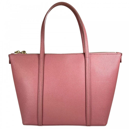 DOLCE&GABBANA ドルチェアンドガッバーナ トートバッグ レザー ピンク ゴールド金具 レディース【中古品】