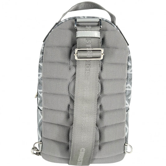 【開店SALE】 Dior ディオール ボディバッグ RIDER CDダイヤモンド ミニスリングバッグ ライダー 1ESBO038CDP PVCコーティングキャンバス レザー グレー シルバー金具 メンズ【中古品】