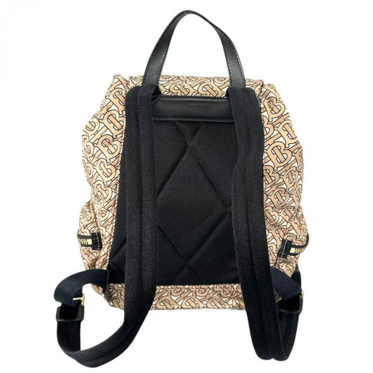 BURBERRY バーバリー リュック TBモノグラム バックパック 8011638 ナイロン ベージュ ホワイト 白 ゴールド金具 レディース【中古品】