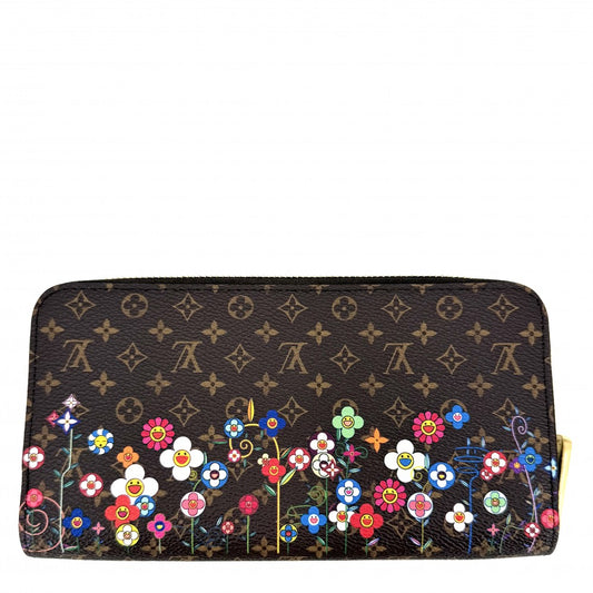 LOUIS VUITTON ルイヴィトン 長財布 モノグラム LVxTMジッピーウォレット ロングウォレット 村上隆 日本限定 M14162 ブラウン 茶 マルチカラー ゴールド金具 レディース【中古品】