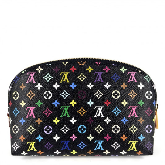 LOUIS VUITTON ルイヴィトン ポーチ モノグラムマルチカラー ポシェットコスメティック 化粧ポーチ 小物入れ M47355 モノグラムマルチカラー ブラック 黒 マルチカラー ゴールド金具 レディース【中古品】