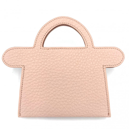 FENDI フェンディ カードケース ピーカブー セレリア パスケース 定期入れ 8M0511 レザー ピンク シルバー金具 レディース【中古品】