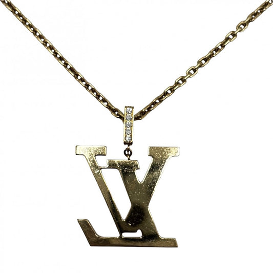 LOUIS VUITTON ルイヴィトン ネックレス ペンダント パンダンティフLVネックレスXL レインボー K18イエローゴールド ダイヤモンド Q93847 ゴールド ユニセックス 約25.4g【中古品】