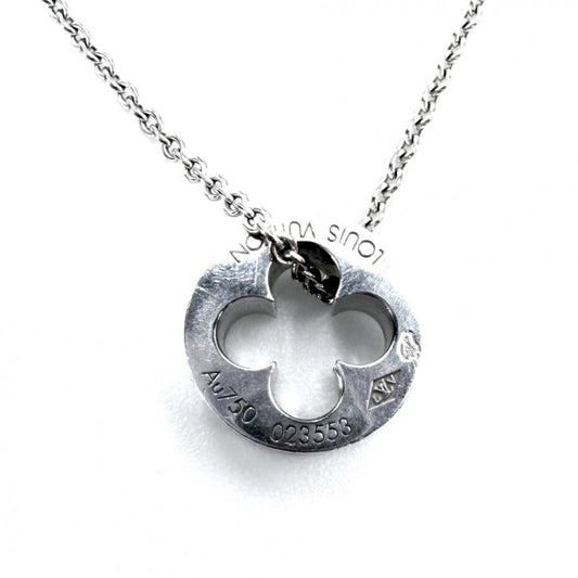 LOUIS VUITTON ルイヴィトン ネックレス パンダンティフ アンプラント アクセサリー ジュエリー 18金WG 750 K18ホワイトゴールド ダイヤモンド ユニセックス 約6.7g【中古品】