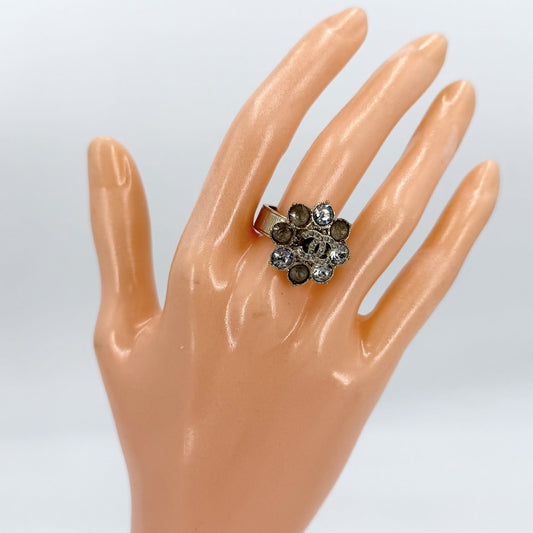 CHANEL シャネル 指輪 ココマーク リング アクセサリー GP ラインストーン 約11.5号 B15A レディース 約8.3g 2015年【中古品】