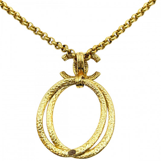 CHANEL シャネル ネックレス ココマーク ロングネックレス ターンロック アクセサリー ココ ヴィンテージ GP 96P ゴールド レディース 約56.2g 1996年【中古品】