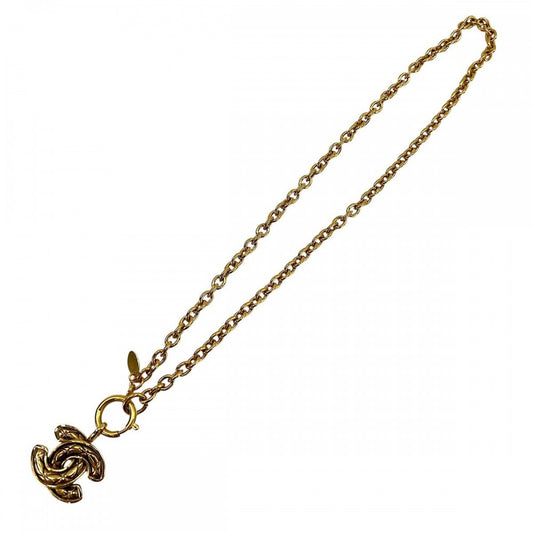 【開店SALE】 CHANEL シャネル ネックレス マトラッセ ココマーク ペンダント アクセサリー ヴィンテージ GP ゴールド レディース 約47.5g【中古品】