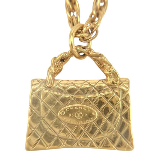 CHANEL シャネル ネックレス ココマーク マトラッセモチーフ アクセサリー バッグ ペンダント ヴィンテージ
GP 95P ゴールド レディース 約42.6g 1995年【中古品】