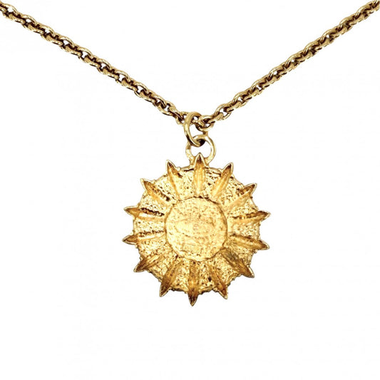 CHANEL シャネル ネックレス ココマーク ロングネックレス アクセサリー 太陽モチーフ GP レディース 約64.4g【中古品】