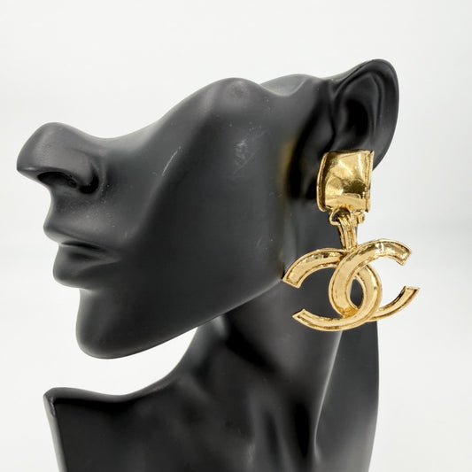 【開店SALE】 CHANEL シャネル イヤリング ココマーク アクセサリー ヴィンテージ スイング GP 94P ゴールド レディース 約33.4g 1994年【中古品】