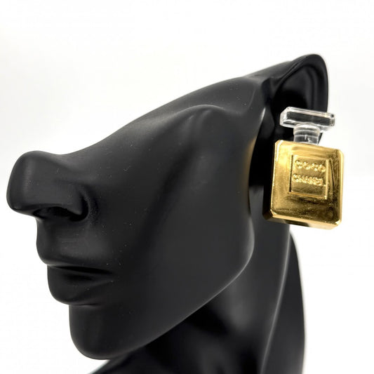 CHANEL シャネル イヤリング 香水モチーフ アクセサリー ゴールド GP レディース 約38.9g【中古品】