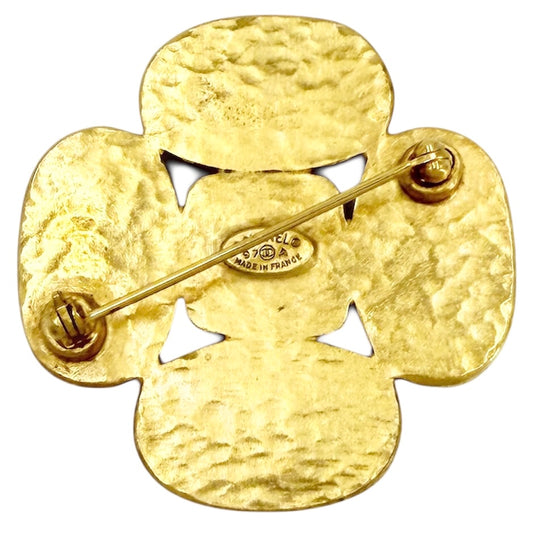 CHANEL シャネル ブローチ ココマーク アクセサリー ヴィンテージ GP 97A ゴールド シルバー レディース 約35.0g 1997年【中古品】