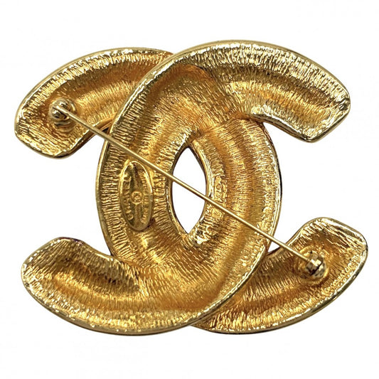 CHANEL シャネル ブローチ マトラッセ ココマーク アクセサリー ヴィンテージ GP ゴールド レディース 約36.7g【中古品】