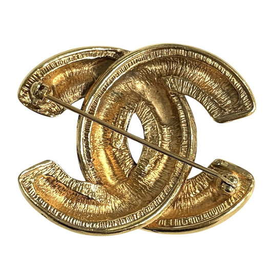 CHANEL シャネル ブローチ マトラッセ ココマーク アクセサリー ヴィンテージ GP ゴールド レディース 約18.3g【中古品】
