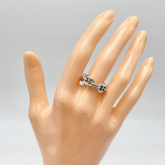 【開店SALE】 HERMES エルメス 指輪 シェーヌダンクル アンシェネ アクセサリー ジュエリー 小物 51サイズ シルバー925 約11号 レディース 約5.6g【中古品】