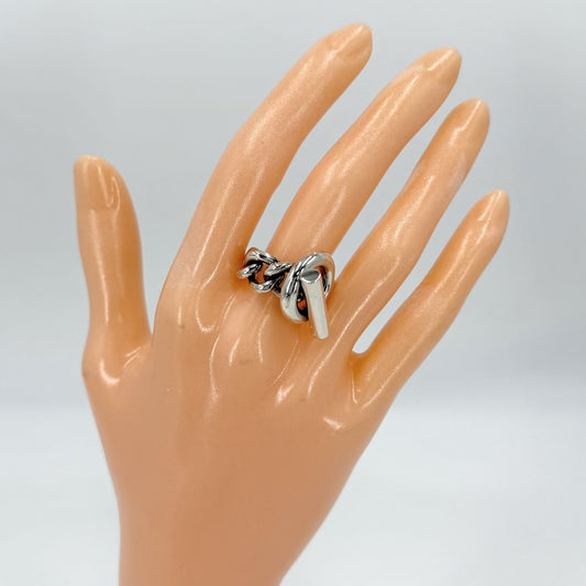 HERMES エルメス 指輪 クロワゼット アクセサリー ジュエリー 小物 50サイズ シルバー925 約8号 レディース 約13.7g【中古品】