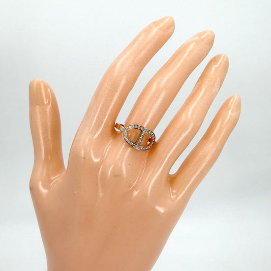 HERMES エルメス 指輪 シェーヌダンクル コントゥール リング アクセサリー ジュエリー Au750 18金PG 53サイズ K18ピンクゴールド ダイヤモンド 約12.5号 ゴールド レディース 約3.5g【中古品】