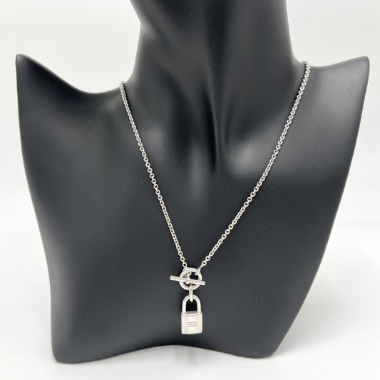 HERMES エルメス ネックレス アミュレット ケリー・カデナ ペンダント アクセサリー ジュエリー シルバー925 レディース 約11.3g【中古品】