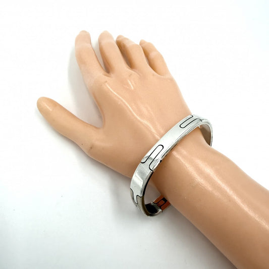 HERMES エルメス バングル ヘラクレス ブレスレット アクセサリー 小物 コンビ シルバー925 ブロンズ シルバー ブロンズ メンズ 約50.2g【中古品】
