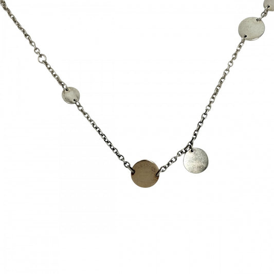 HERMES エルメス ネックレス セリエ コンフェッティ80 ロングネックレス ジュエリー アクセサリー Au750 18金PG シルバー925 K18ピンクゴールド レディース 約24.0g【中古品】