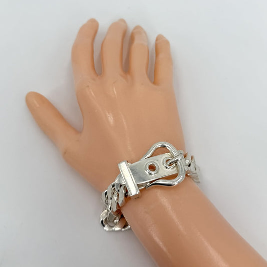 HERMES エルメス ブレスレット ブルックセリエMM ジュエリー アクセサリー 小物 シルバー925 ユニセックス 約68.4g【中古品】
