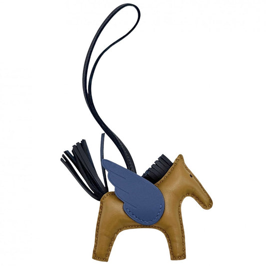 【開店SALE】 HERMES エルメス キーホルダー ロデオ ペガサスPM バッグチャーム メンズ レディース 男女兼用 K刻印 アニョーミロ ブラウン 茶 ネイビー 紺 ユニセックス 2025年【中古品】