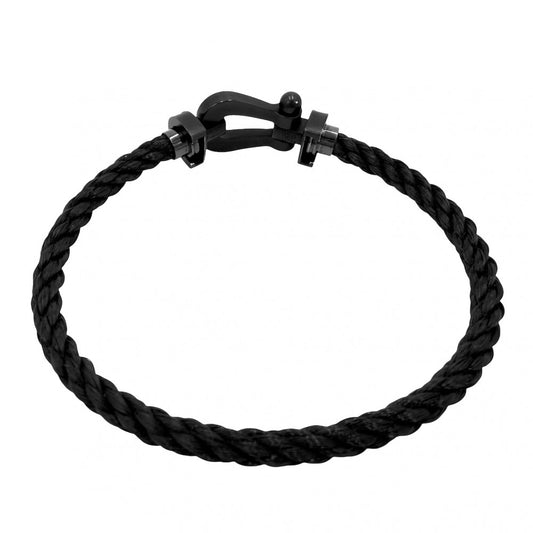 FRED フレッド ブレスレット フォース10 ラージモデル ジュエリー アクセサリー チタン ブラックダイヤモンド0.32ct ブラック 黒 ユニセックス 約5.6g【中古品】