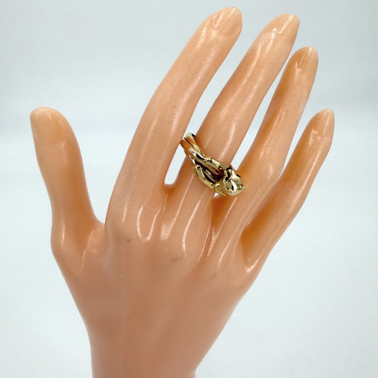 CARTIER カルティエ 指輪 パンテール トリニティ スリーカラー 18金YG/PG/WG パンサー K18イエローゴールド K18ホワイトゴールド K18ピンクゴールド エメラルド 約13号 レディース 約12.4g【中古品】