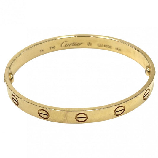 CARTIER カルティエ バングル ラブ ブレスレット ジュエリー アクセサリー LOVE Au750 18金YG 16サイズ メンズ レディース K18イエローゴールド B6016216 ユニセックス 約29.0g【中古品】