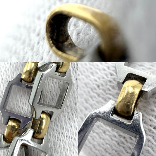CARTIER カルティエ ブレスレット オールエアシエール サントス ジュエリー アクセサリー 18金WG Au750 ステンレススチール K18イエローゴールド レディース 約6.7g【中古品】