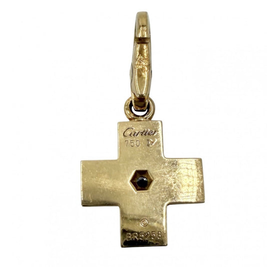 CARTIER カルティエ ペンダントトップ クロスチャーム ジュエリー アクセサリー Au750 18金PG K18ピンクゴールド レディース 約4.7g【中古品】