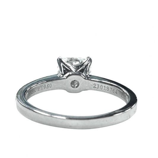 【開店SALE】 TIFFANY&Co. ティファニー 指輪 ノヴォ ブリリアント エンゲージメントリング クッションカット パヴェ ジュエリー アクセサリー Pt950プラチナ ダイヤモンド1.00ct 約11号 シルバー レディース【中古品】