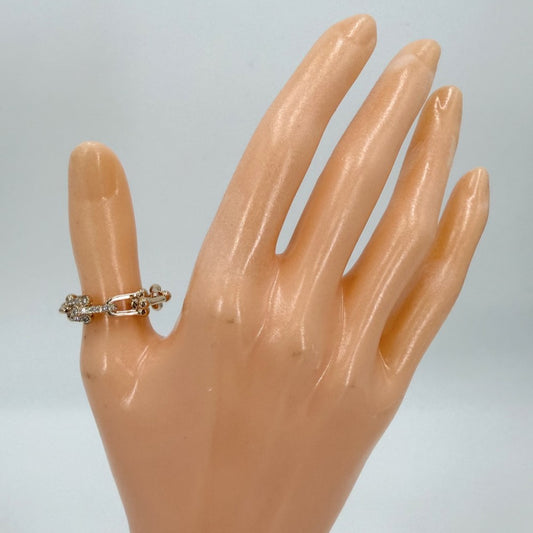 【開店SALE】 TIFFANY&Co. ティファニー 指輪 ハードウェア スモール リンク リング ジュエリー アクセサリー 18金PG Au750 K18ピンクゴールド ダイヤモンド0.26ct 約10号 72668898 レディース 約8.5g【中古品】