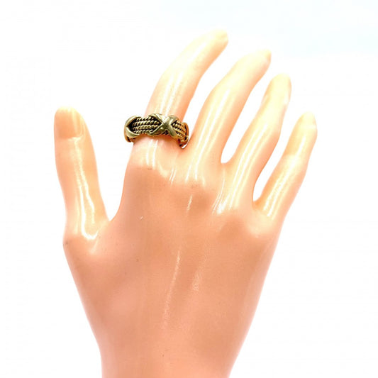 TIFFANY&Co. ティファニー 指輪 ジャンシュランバージェ シュランバーゼ 4ロウ X リング アクセサリー ジュエリー ロープ クロス シグネチャー 750 18金YG 18Kイエローゴールド ゴールド レディース 約10.0g【中古品】
