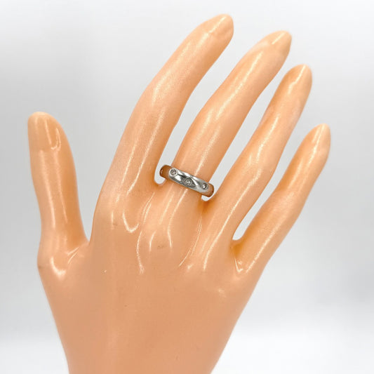 TIFFANY&Co. ティファニー 指輪 ドッツリング ジュエリー アクセサリー Pt950プラチナ ダイヤモンド 約6.5号 レディース 約6.7g【中古品】