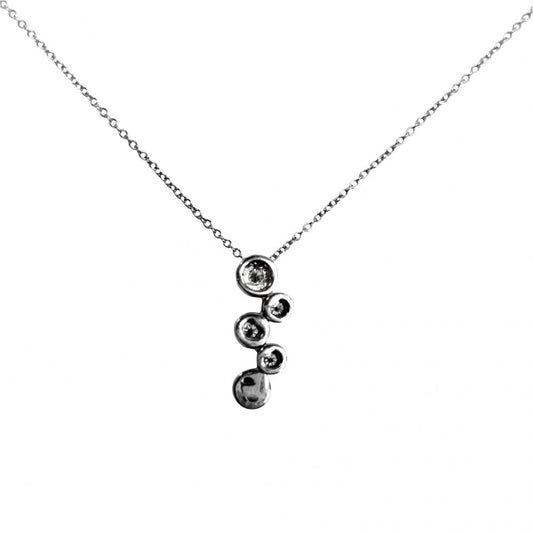 【開店SALE】 TIFFANY&Co. ティファニー ネックレス ジュエリー アクセサリー バブル プラチナ ダイヤモンド シルバー レディース 約5g【中古品】