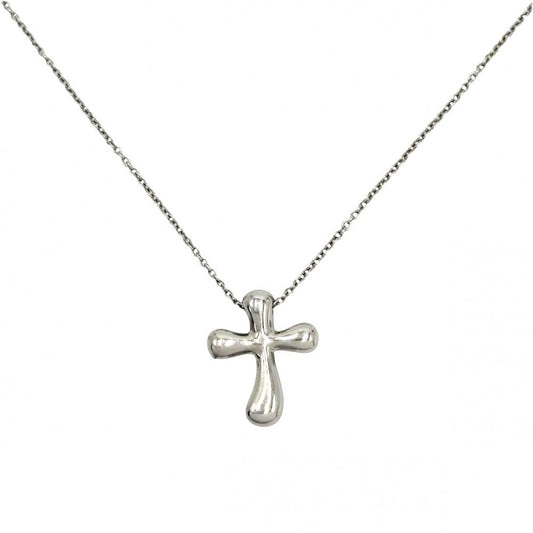 TIFFANY&Co. ティファニー ネックレス エルサペレッティ スモールクロス アクセサリー ジュエリー ペンダント Pt950プラチナ ダイヤモンド レディース 約6.6g【中古品】