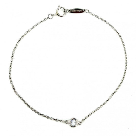 TIFFANY&Co. ティファニー ブレスレット エルサペレッティ バイザヤード ジュエリー アクセサリー Pt950プラチナ ダイヤモンド レディース 約1.2g【中古品】