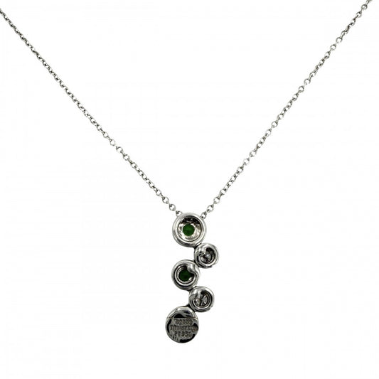 TIFFANY&Co. ティファニー ネックレス バブル ジュエリー アクセサリー Pt950プラチナ ダイヤモンド シルバー レディース 約5.0g【中古品】