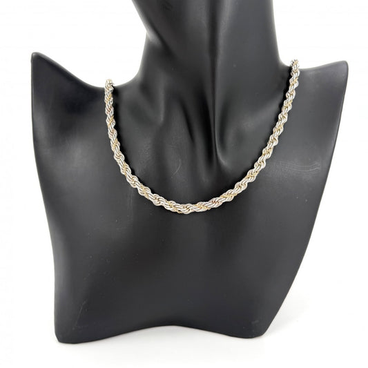 TIFFANY&Co. ティファニー ネックレス ツイストロープ ジュエリー アクセサリー 18金YG Au750 シルバー925 K18イエローゴールド メンズ 約47.5g【中古品】