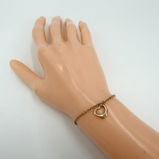 TIFFANY&Co. ティファニー ブレスレット エルサ・ペレッティ オープンハート アクセサリー ジュエリー K18ピンクゴールド レディース 約3.6g【中古品】