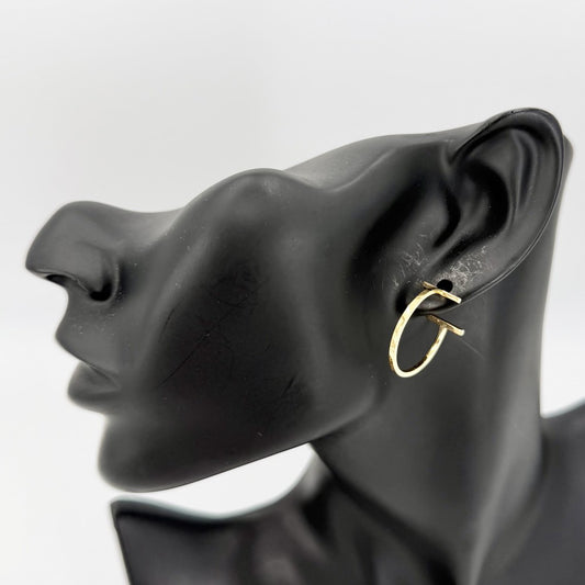TIFFANY&Co. ティファニー ピアス ティファニーT ワイヤー フープ ピアス ミディアム アクセサリー ジュエリー 18金YG Au750 K18イエローゴールド 60011241 レディース 約4.7g【中古品】