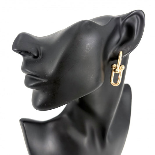 TIFFANY&Co. ティファニー ピアス ハードウェア ラージリンク ジュエリー アクセサリー Au750 18金PG K18ピンクゴールド レディース 約11.3g【中古品】