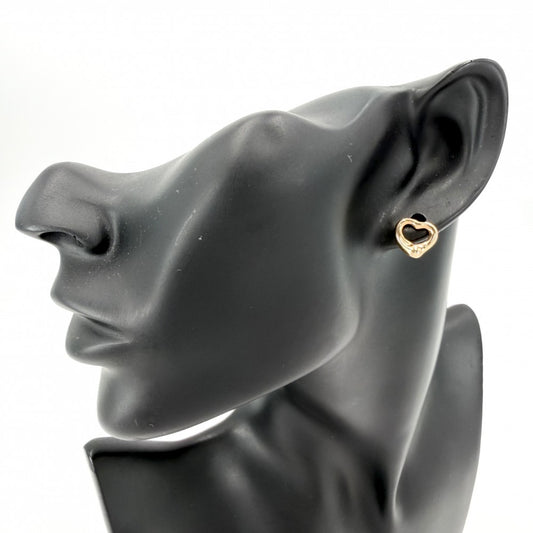 TIFFANY&Co. ティファニー ピアス エルサ・ペレッティ オープン ハート スタッド ピアス ジュエリー アクセサリー 18金PG Au750 K18ピンクゴールド レディース 約2.8g【中古品】