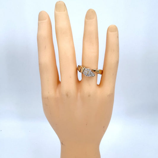 BVLGARI ブルガリ 指輪 セルペンティ ヴァイパー ジュエリー アクセサリー リング XL Au750 18金PG K18ピンクゴールド ダイヤモンド0.53ct ゴールド レディース 約9.9g【中古品】