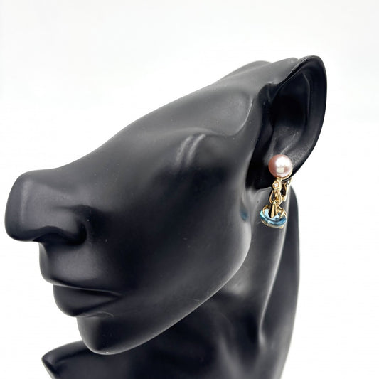 BVLGARI ブルガリ ピアス アレグラ 1Pダイヤ スイング 18金YG 750 ジュエリー アクセサリー K18イエローゴールド ダイヤモンド ゴールド金具 レディース 約16.4g【中古品】