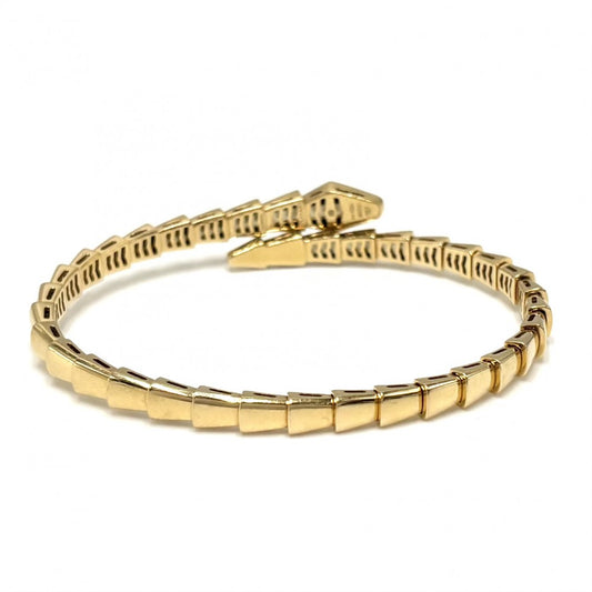 BVLGARI ブルガリ バングル セルペンティ ヴァイパー ブレスレット アクセサリー ジュエリー 18金YG 750 Mサイズ メンズ レディース K18イエローゴールド 359416 ユニセックス 約24.1g【中古品】