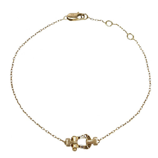 FRED フレッド ブレスレット フォース10 ジュエリー アクセサリー スモール フルダイヤモンド Au750 PG K18ピンクゴールド ダイヤモンド 6B0224 レディース 約1.9g【中古品】