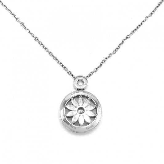 HARRY WINSTON ハリーウィンストン ネックレス ウィンストン ゲート ペンダント ロゼットモチーフ Pt950プラチナ ダイヤモンド0.13ct PEDPRD1MWG レディース 約8.5g【中古品】