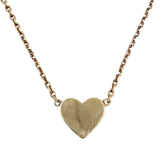 【開店SALE】 Dior ディオール ネックレス Clair D Lune ハート アクセサリー ペンダント クリスタル メタル ピンクゴールド レディース 約4.8g【中古品】